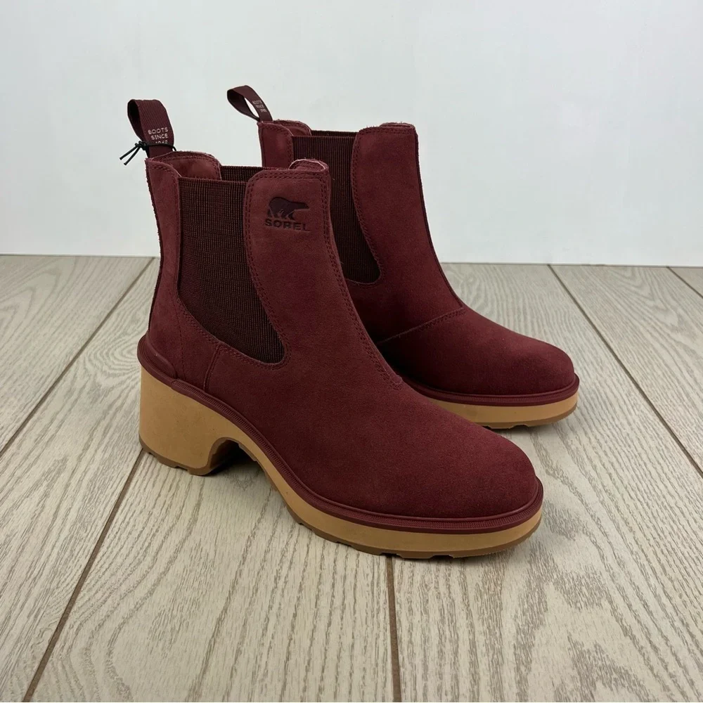 Sorel Women's Hi-Line Heel Chelsea Boots US11 Spice, Tawny Buff $190